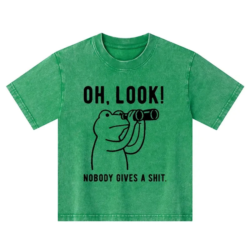 Japanese Frog Kids Washed T-Shirt