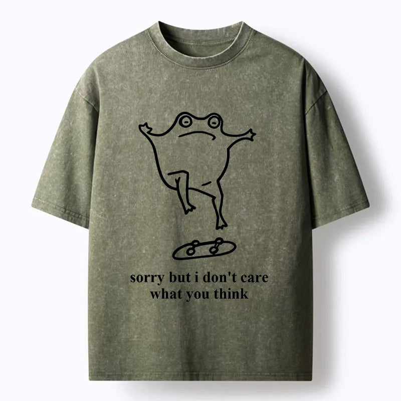 Kyoto-Lion Skate Frog No Worries Art Washed T-Shirt