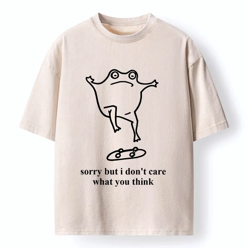 Kyoto-Lion Skate Frog No Worries Art Washed T-Shirt
