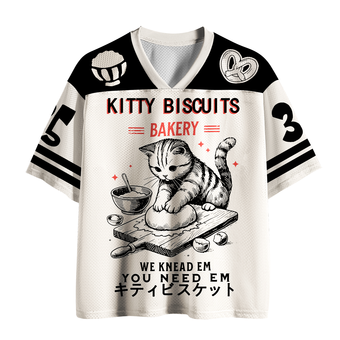 Funny Cat Mesh Jersey for Summer