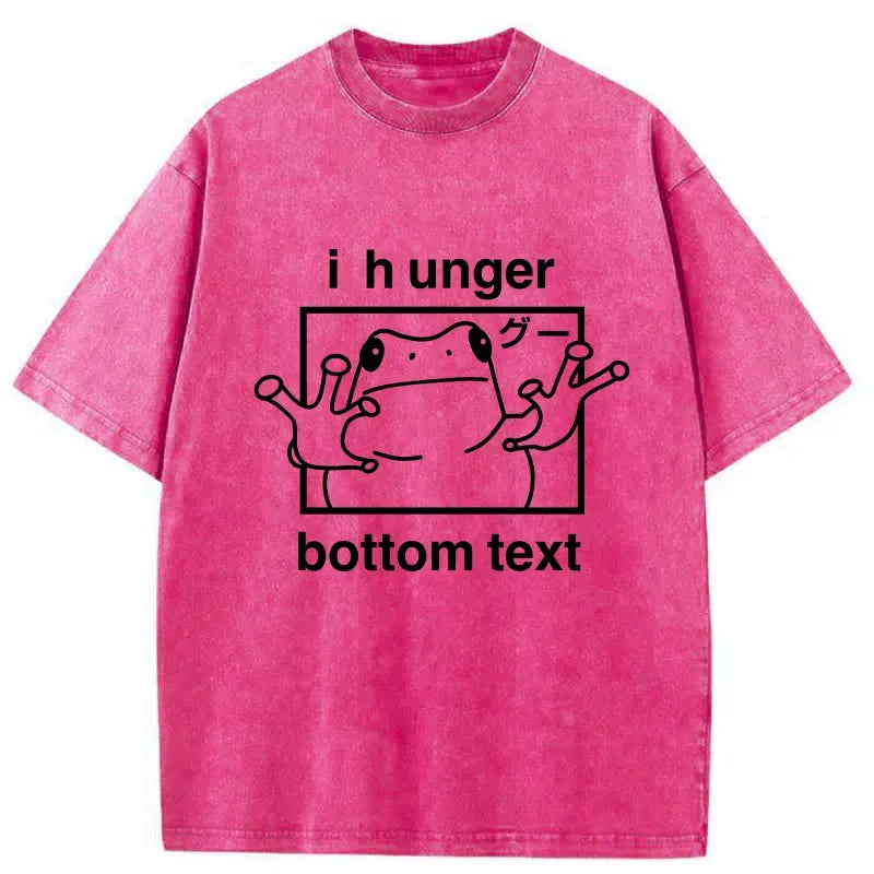 Kyoto-Lion Funny Frog I Hunger Washed T-Shirt