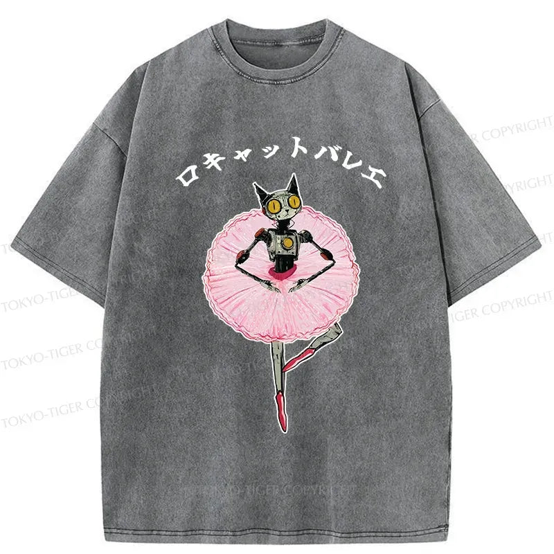 Ballet Dancing Robot Cat Tee for Gift