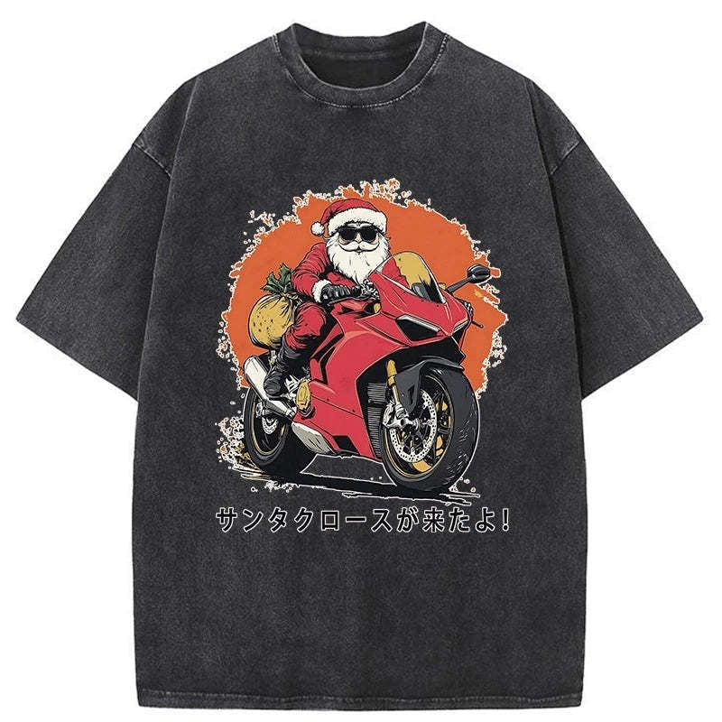 Kyoto-Lion Santa Claus Has Arrived Washed T-Shirt