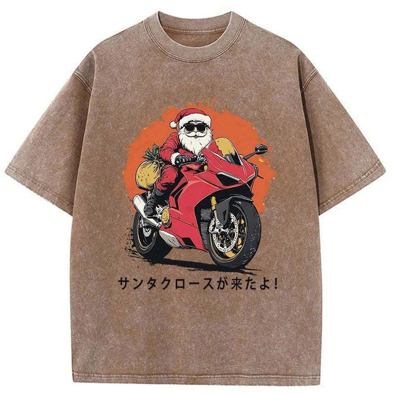 Kyoto-Lion Santa Claus Has Arrived Washed T-Shirt