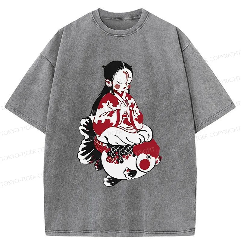 Washed Japanese Children T-Shirt Trendy