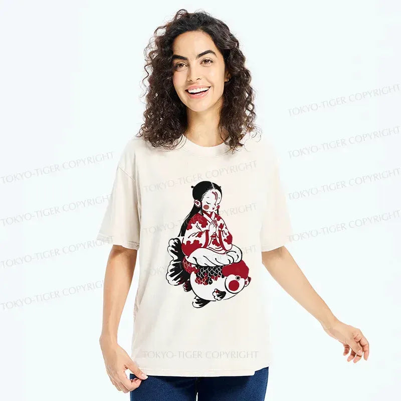 Washed Japanese Children T-Shirt Trendy