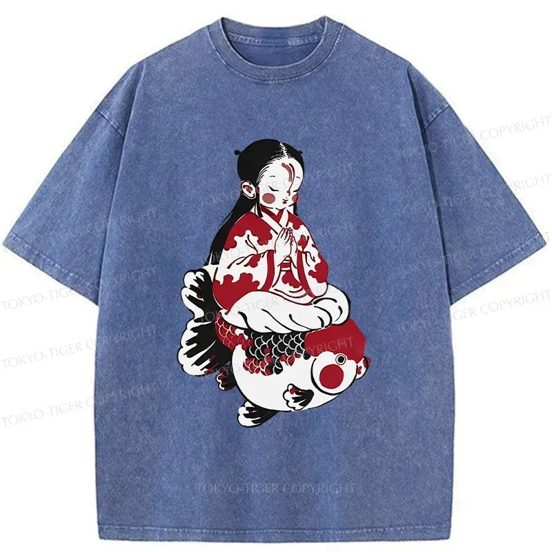 Washed Japanese Children T-Shirt Trendy