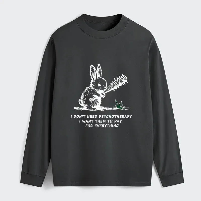 Japanese Funny Rabbit Long Sleeve T-Shirt