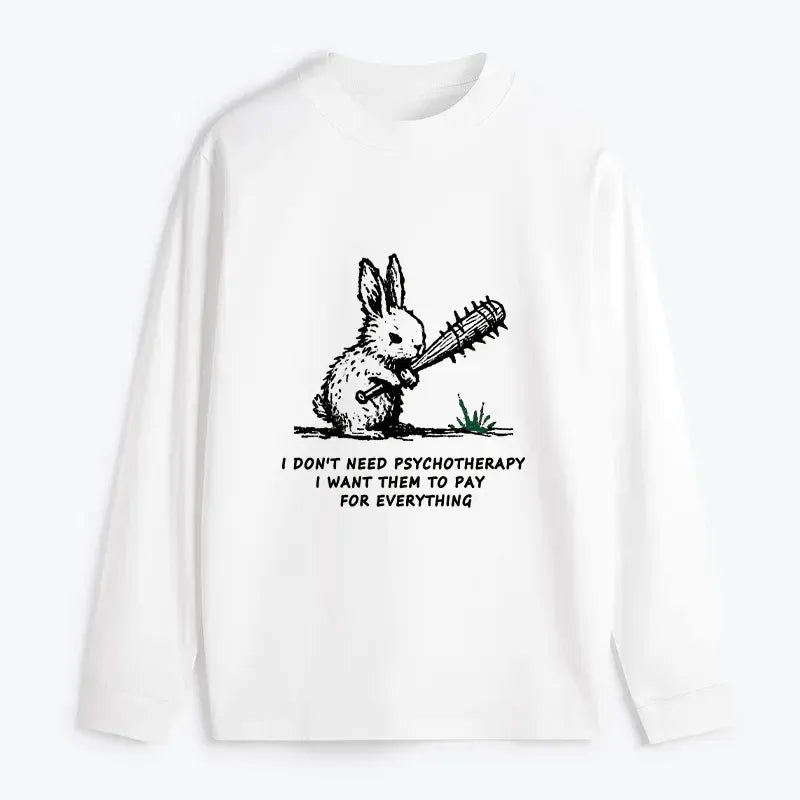 Japanese Funny Rabbit Long Sleeve T-Shirt