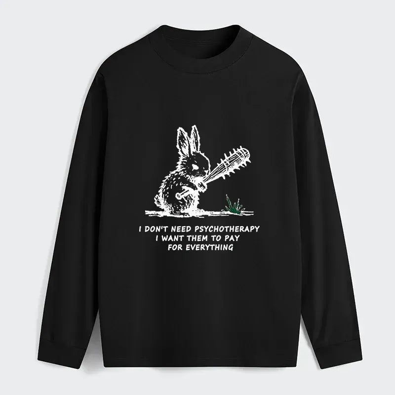 Kyoto-Lion Violent Rabbit Funny Classic Long Sleeve T-Shirt
