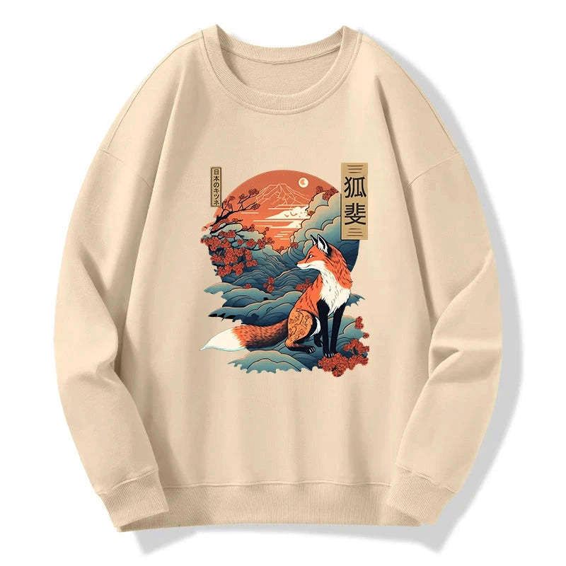 Sakura Fox Sweatshirt On Sale