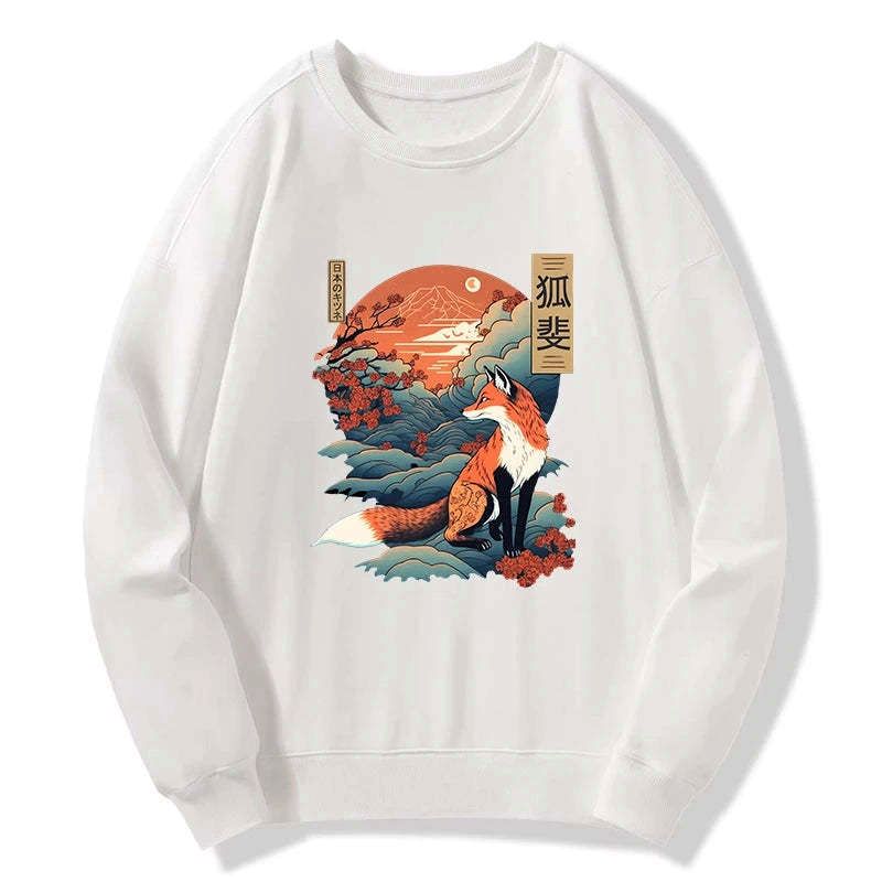 Sakura Fox Sweatshirt On Sale