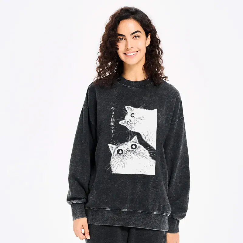 Japanese Cat Sweatshirt Free Shipping