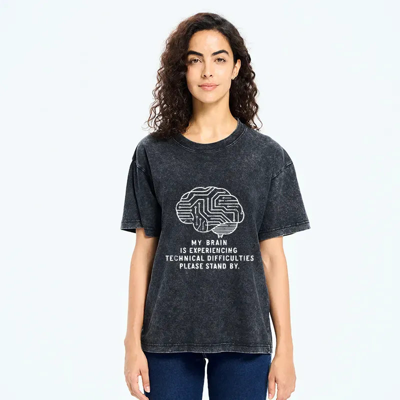 Japanese Vintage Washed T-Shirt for Daily Wear