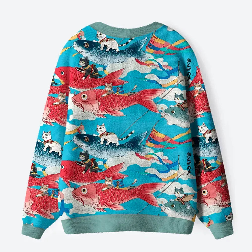 Japanese Carp Flags Sweater for Summer