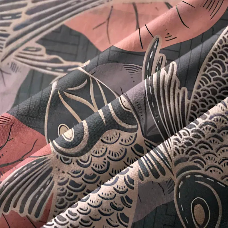 Kyoto-Lion Swimming Koi Aloha Hawaiian Shirt