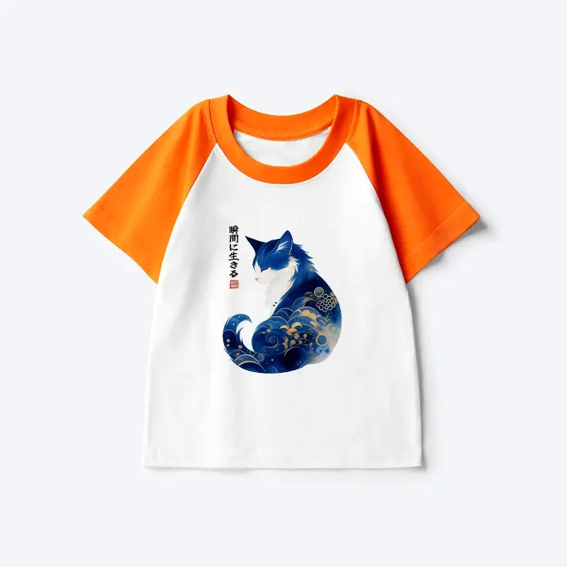 soft cotton kids raglan tee