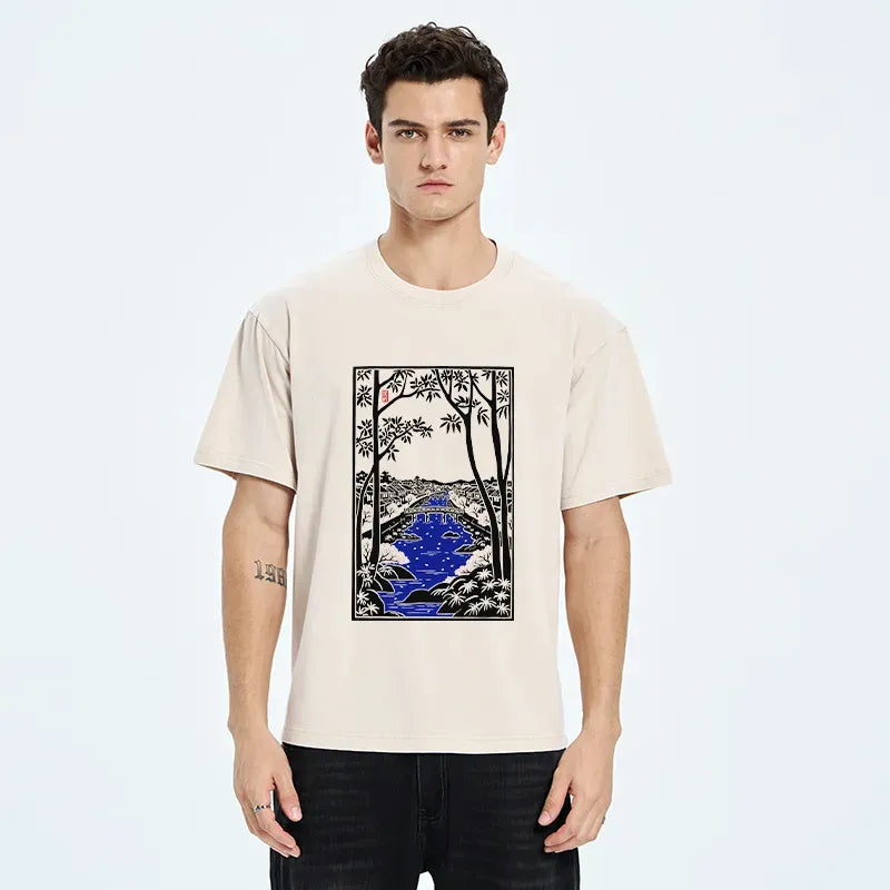Kyoto-Lion Meguro Region Of Japan Washed T-Shirt