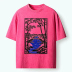 japanese washed t-shirt for daily wear