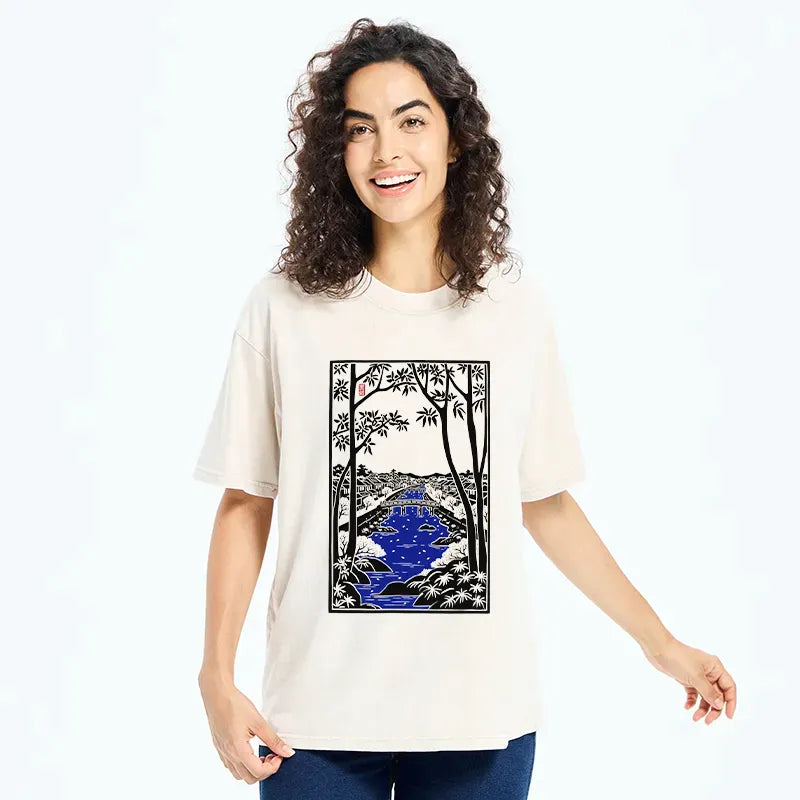 retro japan t-shirt for vacation
