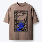 japanese washed t-shirt for daily wear