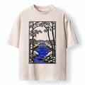 japanese washed t-shirt for daily wear