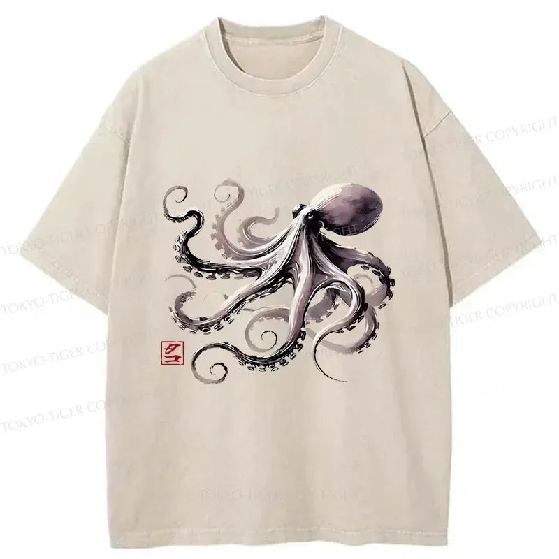Unisex Streetwear Octopus T-Shirt for Summer