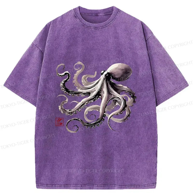 Unisex Streetwear Octopus T-Shirt for Summer