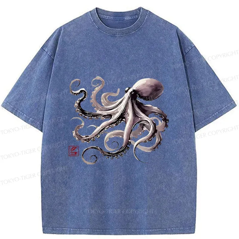 Unisex Streetwear Octopus T-Shirt for Summer