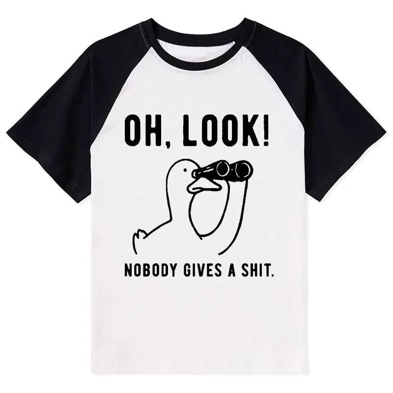 Kyoto-Lion No One Cares About The Duck Raglan T-shirt