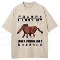 Kyoto-Lion I Lost My Liver Privileges Washed T-Shirt