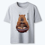 Kyoto-Lion Japanese Retro Capybara Eating Ramen Classic T-Shirt
