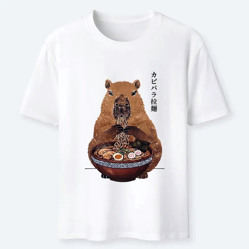 Vintage Capybara Eating Ramen Gift Idea