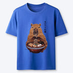 Kyoto-Lion Japanese Retro Capybara Eating Ramen Classic T-Shirt