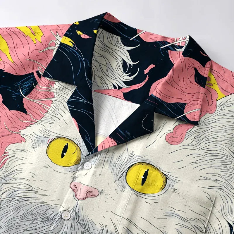 Kyoto Lion Cat Shirt for Daily Wear