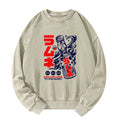 Kyoto-Lion Ramune Print Japanese Washed Sweatshirt