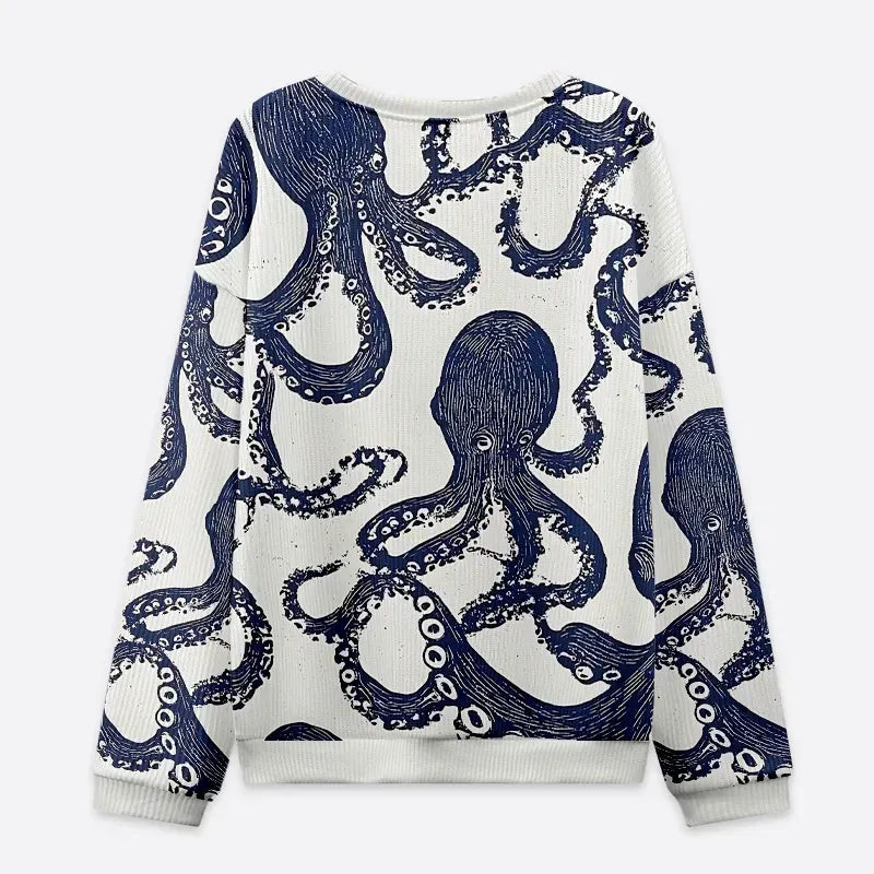 Kyoto-Lion Ocean Octopus Christmas Ugly Sweatshirt