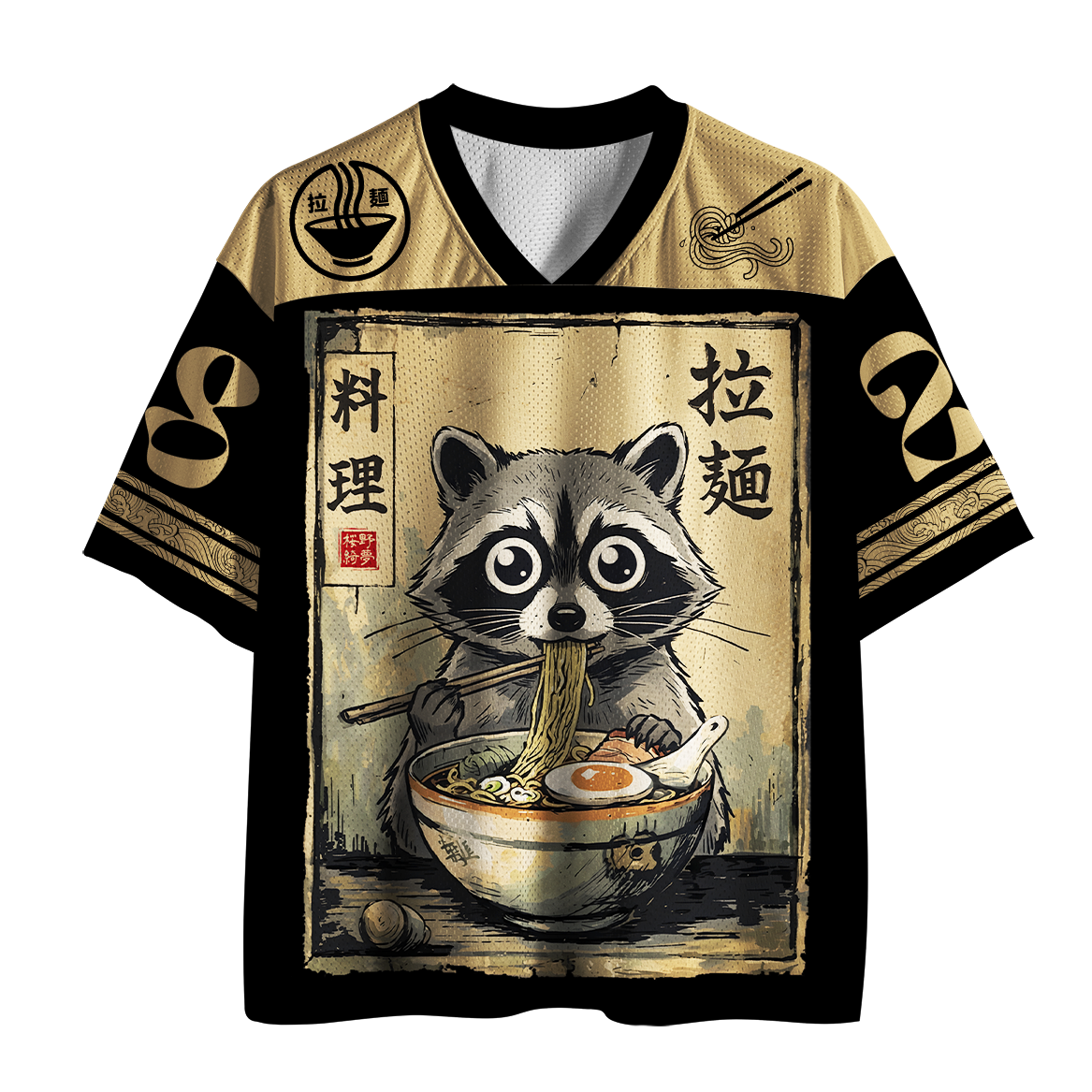 Kyoto lion ramen raccoon unisex jersey
