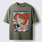 Kyoto-Lion Lobster Ramen Wave Washed T-Shirt