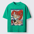 Kyoto-Lion Lobster Ramen Wave Washed T-Shirt