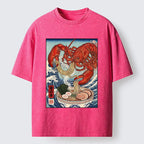 Kyoto-Lion Lobster Ramen Wave Washed T-Shirt