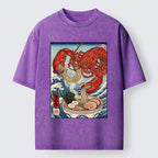 Kyoto-Lion Lobster Ramen Wave Washed T-Shirt
