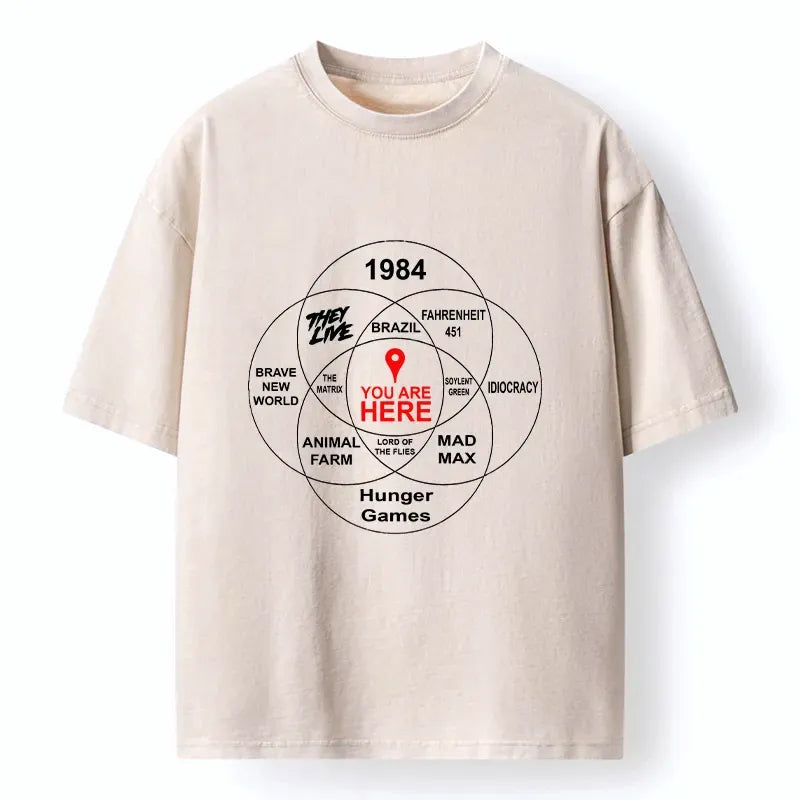 Japanese Vintage Washed T-Shirt for Daily Wear