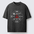 Japanese Vintage Washed T-Shirt for Daily Wear