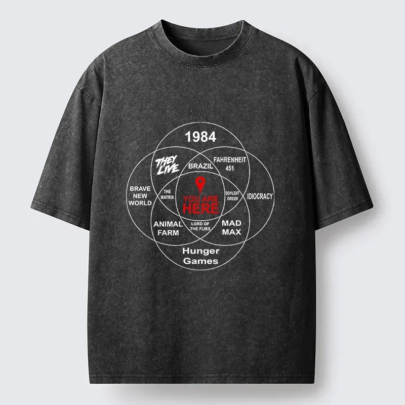 Japanese Vintage Washed T-Shirt for Daily Wear