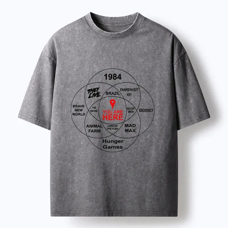 Kyoto-Lion You Are Here Washed T-Shirt