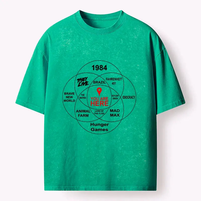 Kyoto-Lion You Are Here Washed T-Shirt
