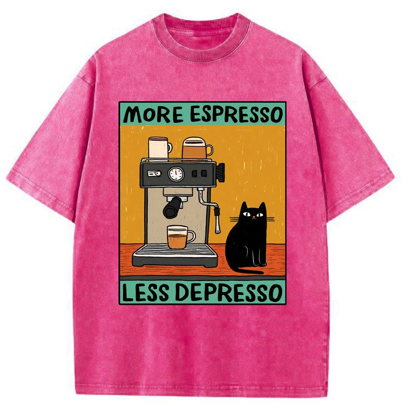 japanese washed cat t-shirt for daily wear