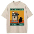 more espresso less depresso cat t-shirt
