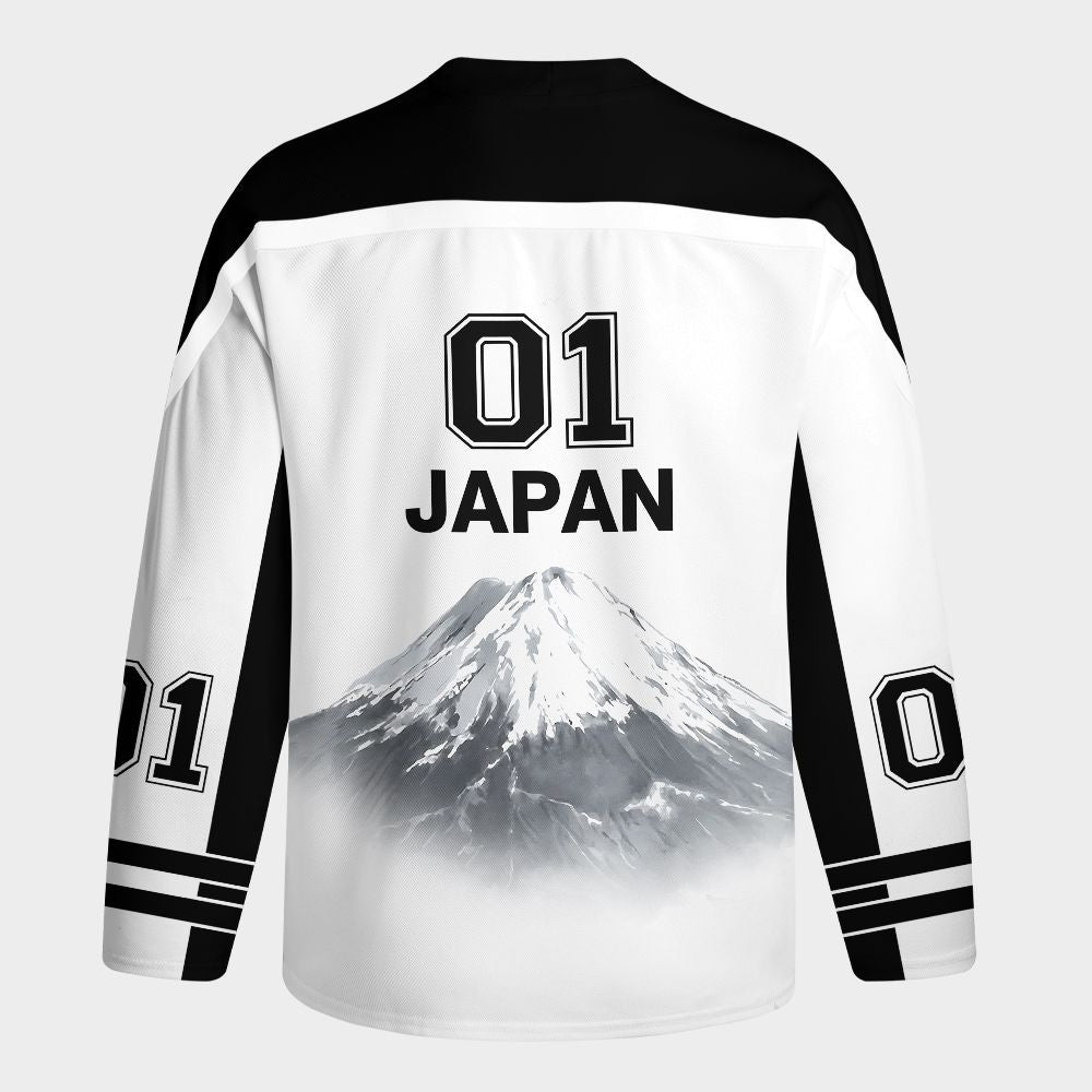 Kyoto-Lion Funny Invincible Japanese Kanji Long-Sleeve Hockey Jersey
